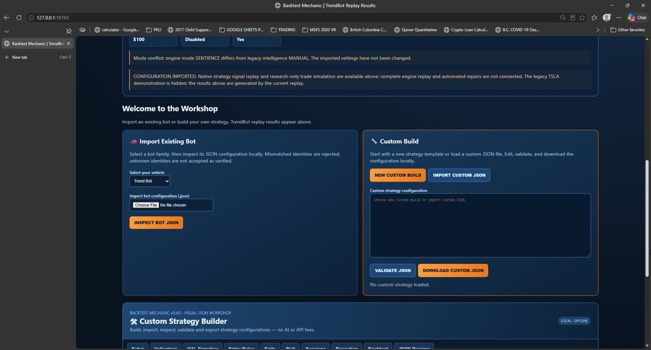 Backtest Mechanic demo preview