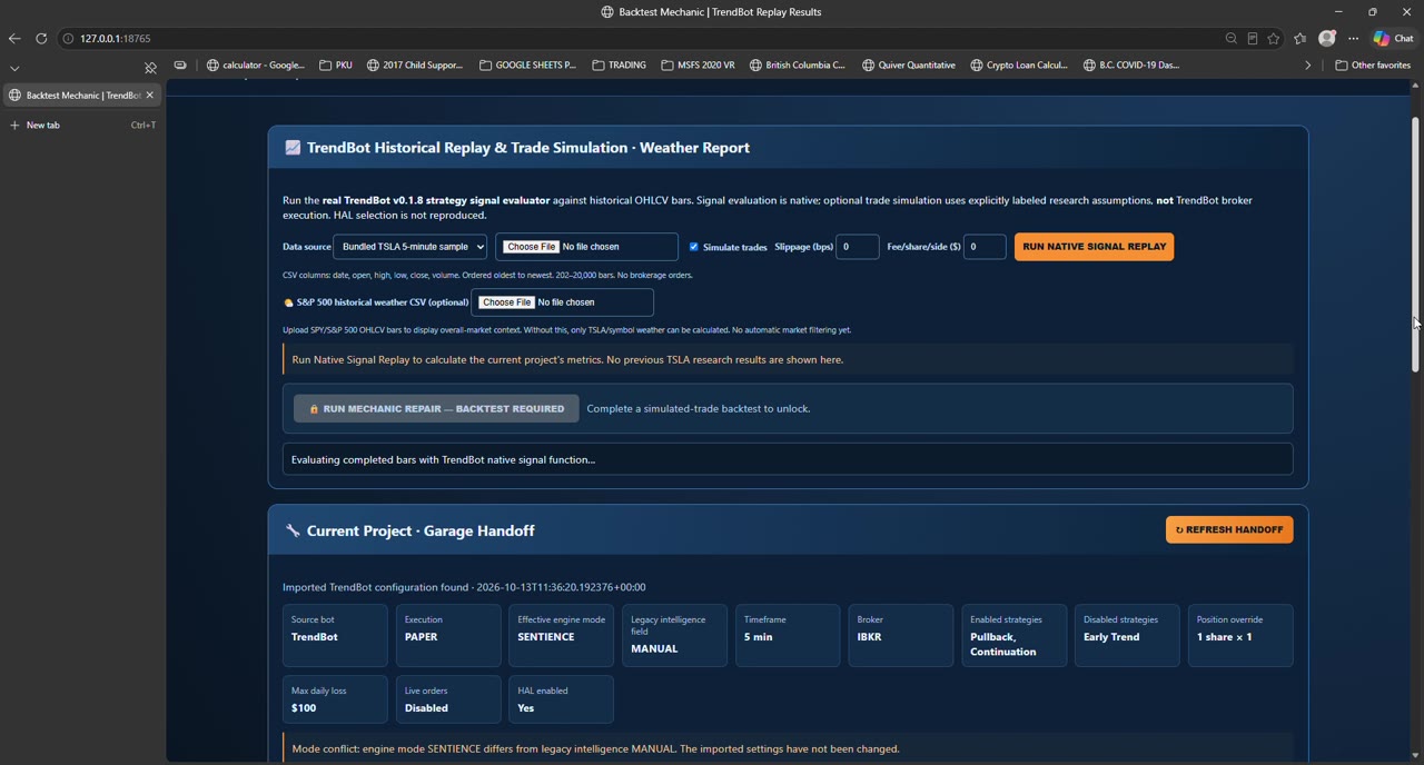 Screen capture 2 from Backtest Mechanic recording