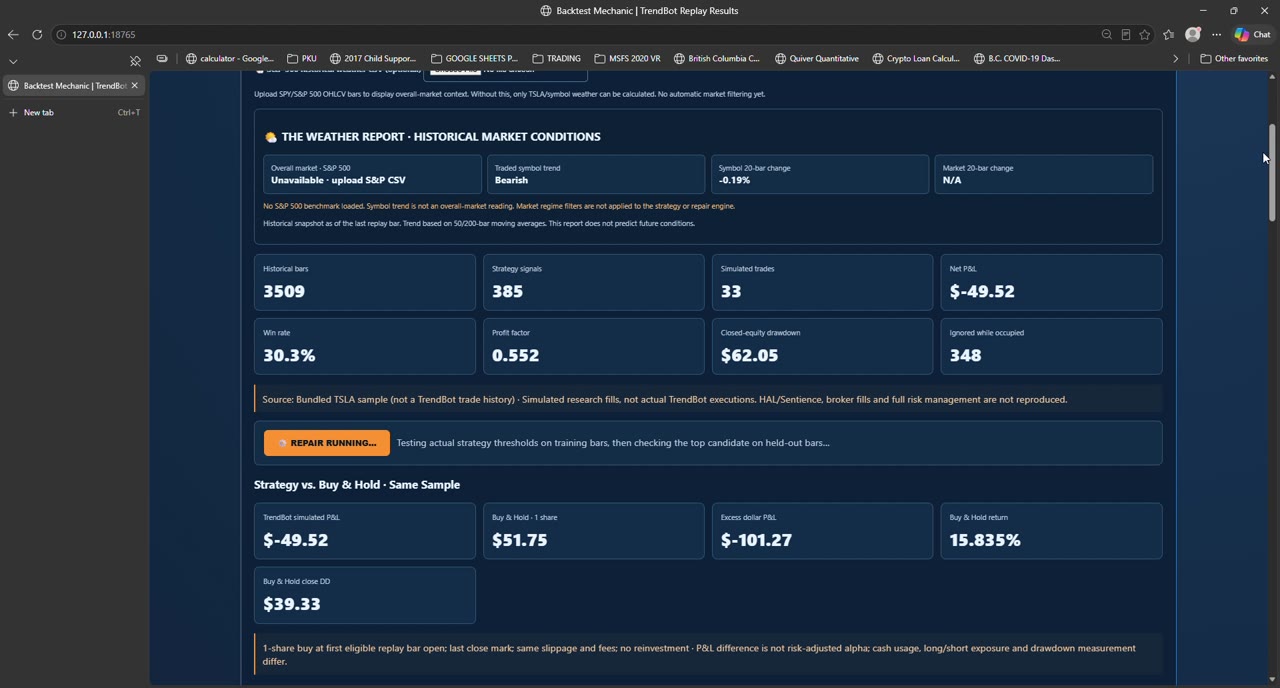 Screen capture 6 from Backtest Mechanic recording
