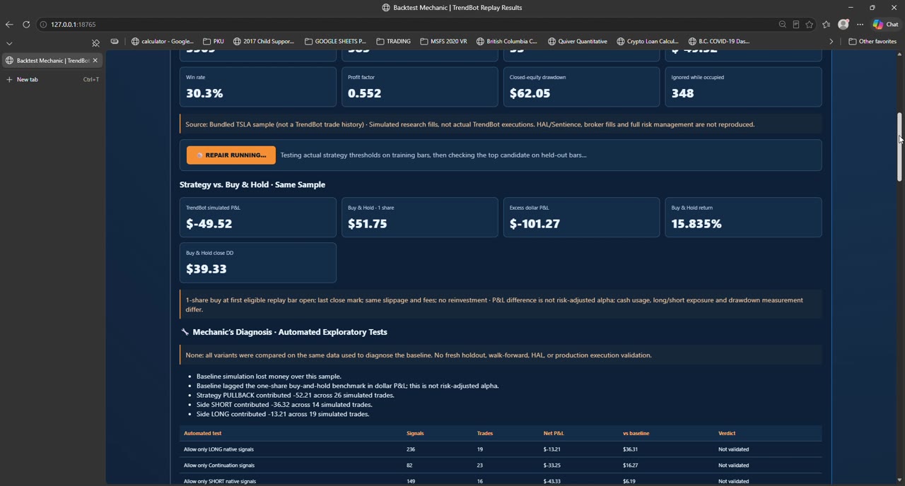 Screen capture 9 from Backtest Mechanic recording
